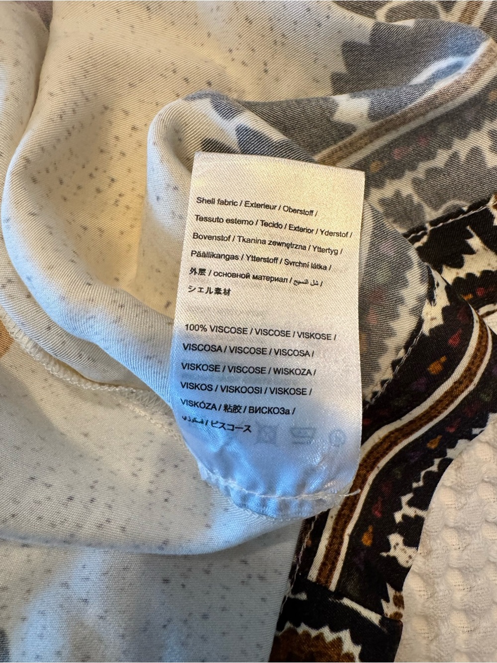 Farm Rio Floral Ivory and Black Multi Open-Front Cardigan - Picture 9 of 9